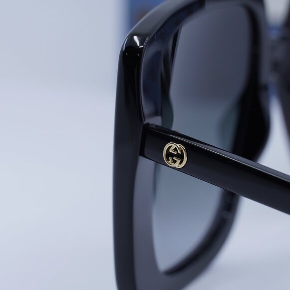 Gucci GG1314S 001 Square Sunglasses – Black/Grey main image 5